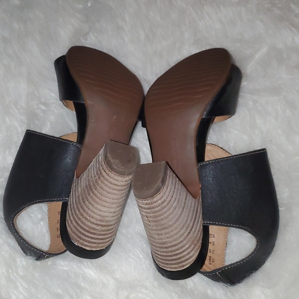 Clarks S. 9 Femmes Heels  Black With Brown Heels - Picture 5 of 9